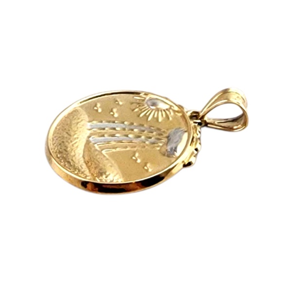 14K Yellow and White Gold "With Love All Things Are Possible" Pendant #21984 - Picture 12 of 14